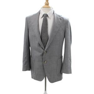 Giusto! Senza Regole Men Sport Coat Gray Pure Wool Button Size 52
